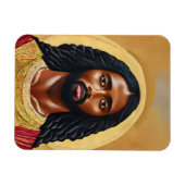 Schwarzer afrikanischer Mann Jesus Christus Portra Magnet (Horizontal)