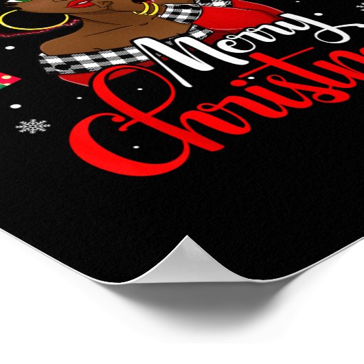 Schwarzer afrikanischer Melanin Poster (Ecke)