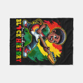Schwarzer Afro-Junge, ich rocke den schwarzen Gesc Fleecedecke (Vorderseite (Horizontal))