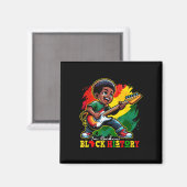 Schwarzer Afro-Junge, ich rocke den schwarzen Gesc Magnet (Vorderseite/Rückseite)
