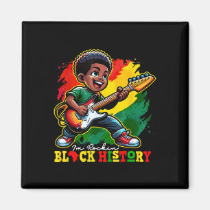 Schwarzer Afro-Junge, ich rocke den schwarzen Gesc Magnet