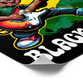 Schwarzer Afro-Junge, ich rocke den schwarzen Gesc Poster (Ecke)