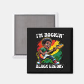 Schwarzer Afro-Junge, ich rocke den schwarzen Mona Magnet (Vorderseite/Rückseite)