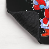 Schwarzer afroamerikanischer Weihnachtsmann Baseba Mousepad (Ecke)