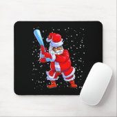 Schwarzer afroamerikanischer Weihnachtsmann Baseba Mousepad (Mit Mouse)