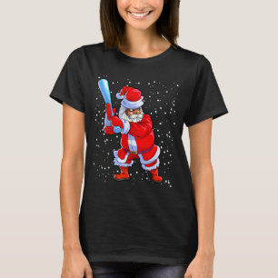 Schwarzer afroamerikanischer Weihnachtsmann Baseba T-Shirt
