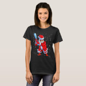 Schwarzer afroamerikanischer Weihnachtsmann Baseba T-Shirt (Vorne ganz)