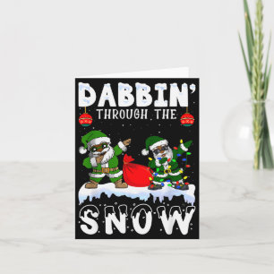 Schwarzer afroamerikanischer Weihnachtsmann Dabbin Karte