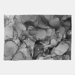 Schwarzer Alkoholtupfer Geschirrtuch