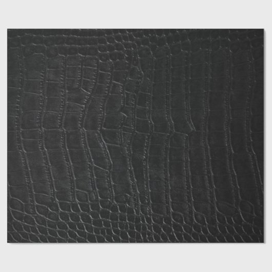 Schwarzer Alligatorexotischer lederner Zuhälter Geschenkpapier (Flach)