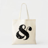 Schwarzer Ampersand Tragetasche (Vorne)
