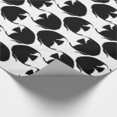 Schwarzer Angelfish Geschenkpapier (Ecke)
