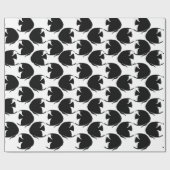 Schwarzer Angelfish Geschenkpapier (Flach)