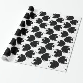 Schwarzer Angelfish Geschenkpapier (Ungerollt)