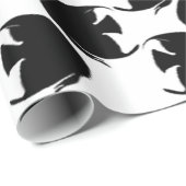 Schwarzer Angelfish Geschenkpapier (Rolleneckpunkt)