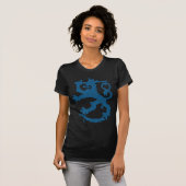 Schwarzer angepasster T - Shirt der V-Hals der (Vorne ganz)