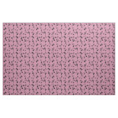 Schwarzer Angler Musiknote Muster auf Rosa Stoff (Fat Quarter (45,7 x 55,9 cm))