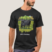 Schwarzer Angus Kuh und Niedlicher Kalb T - Shirt
