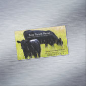 Schwarzer Angus-Mastvieh-Ranch-Bauernhof Magnetische Visitenkarte (Beispiel)