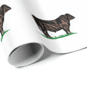 Schwarzer Angus-Ochse Geschenkpapier (Rolleneckpunkt)