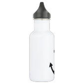 Schwarzer Anker Edelstahlflasche (Links)