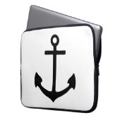 Schwarzer Anker Laptopschutzhülle (Vorderseite Links)