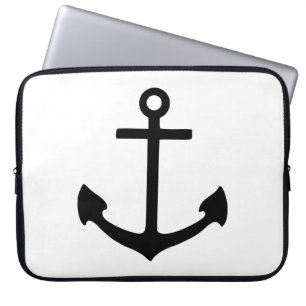Schwarzer Anker Laptopschutzhülle