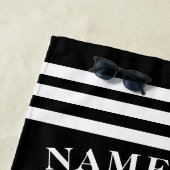 Schwarzer Anker mit Personalisiertem Nautiknamen u Strandtuch (Beispiel)