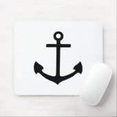 Schwarzer Anker Mousepad (Mit Mouse)