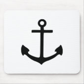 Schwarzer Anker Mousepad (Vorne)