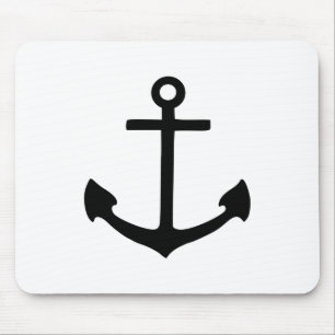 Schwarzer Anker Mousepad