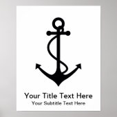 Schwarzer Anker Poster (Vorne)