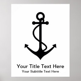 Schwarzer Anker Poster