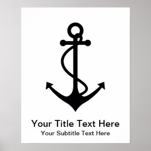 Schwarzer Anker Poster