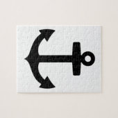 Schwarzer Anker Puzzle (Horizontal)
