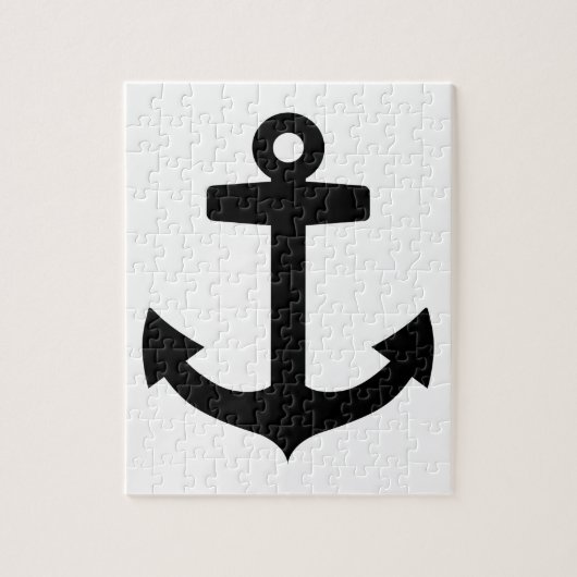 Schwarzer Anker Puzzle (Vertikal)