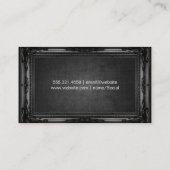 Schwarzer Antikrahmen | Dunkle Textur Visitenkarte (Rückseite)