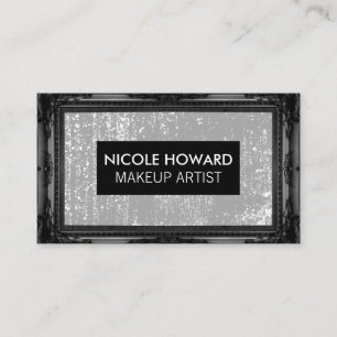 Schwarzer Antikrahmen Gray Grunge Texture Visitenkarte