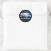 SCHWARZER ANVILMOVIE-LOGO-STICKER RUNDER AUFKLEBER (Tasche)