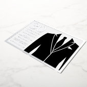 Schwarzer Anzug & Krawatte 30. Geburtstag Party Si Folieneinladung (Gedreht)