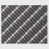 Schwarzer Anzug und rote Krawatte Geschenkpapier (Flach)