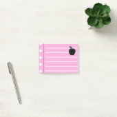 Schwarzer Apfel Rosa Noten Post-it Klebezettel (Büro)