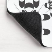 Schwarzer Arabeske Mousepad (Ecke)