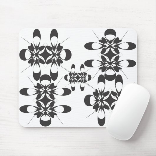 Schwarzer Arabeske Mousepad (Mit Mouse)