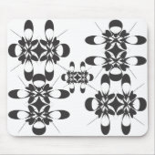 Schwarzer Arabeske Mousepad (Vorne)