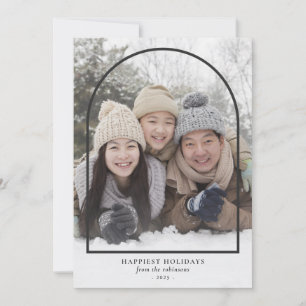 Schwarzer Arsch Overlay Einfache Holiday-Foto-Kart Feiertagskarte