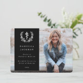 Schwarzer Asclepius Medical Abschluss Foto Ankündigung (Stehend Vorderseite)