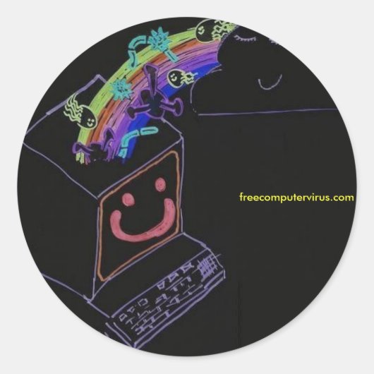 schwarzer Aufkleber (Vorderseite)