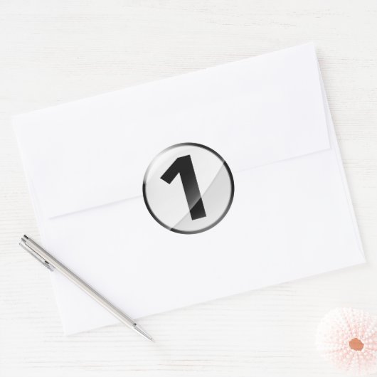 Schwarzer Aufkleber der Nr. 1 (Umschlag)