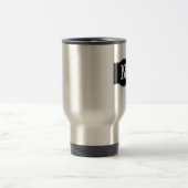 Schwarzer Aufkleber mit Monogramm Reisebecher (Mittel)